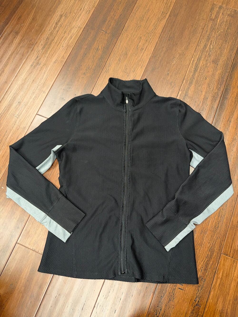 Calvin-Klein Womens Performance Honeycomb mesh full zip jacket L Large